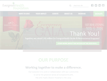 Tablet Screenshot of evergreenhealthfoundation.com